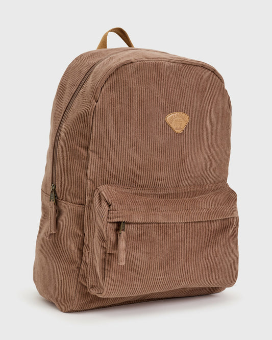 Billabong Women's Schools Out Cord Backpack - Brown Stone