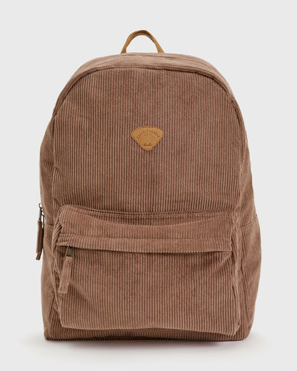 Billabong Women's Schools Out Cord Backpack - Brown Stone