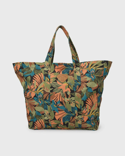 Billabong Women's Poppins Playa Zip Top Tote - Black Multi