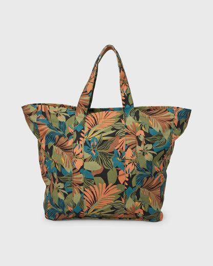 Billabong Women's Poppins Playa Zip Top Tote - Black Multi