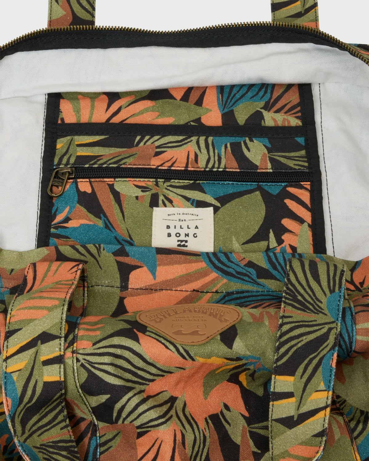 Billabong Women's Poppins Playa Zip Top Tote - Black Multi