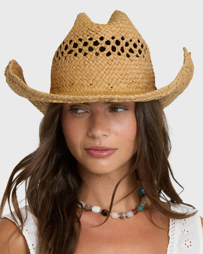 Billabong Women's Wild Waves Wide Brim Straw Hat - Natural