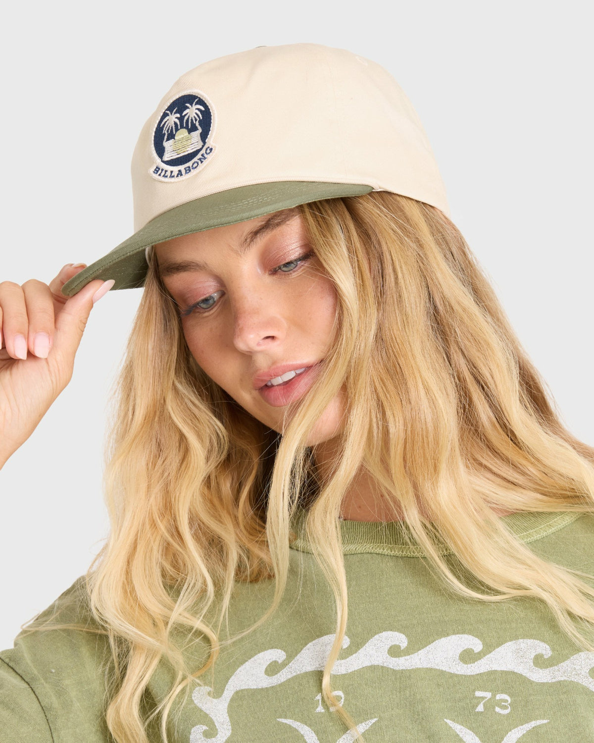 Billabong Women's Grandpa 5-Panel Snapback Hat - Army Green