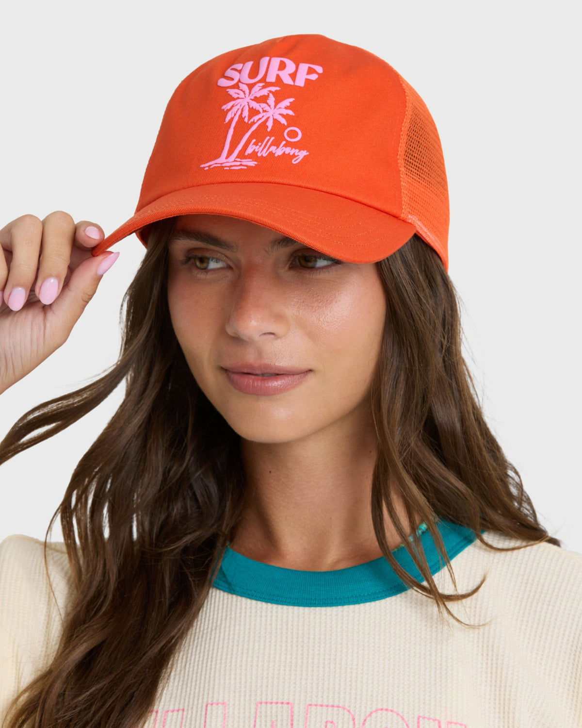 Billabong Women's Sunday Trucker Hat - Vermillion Orange