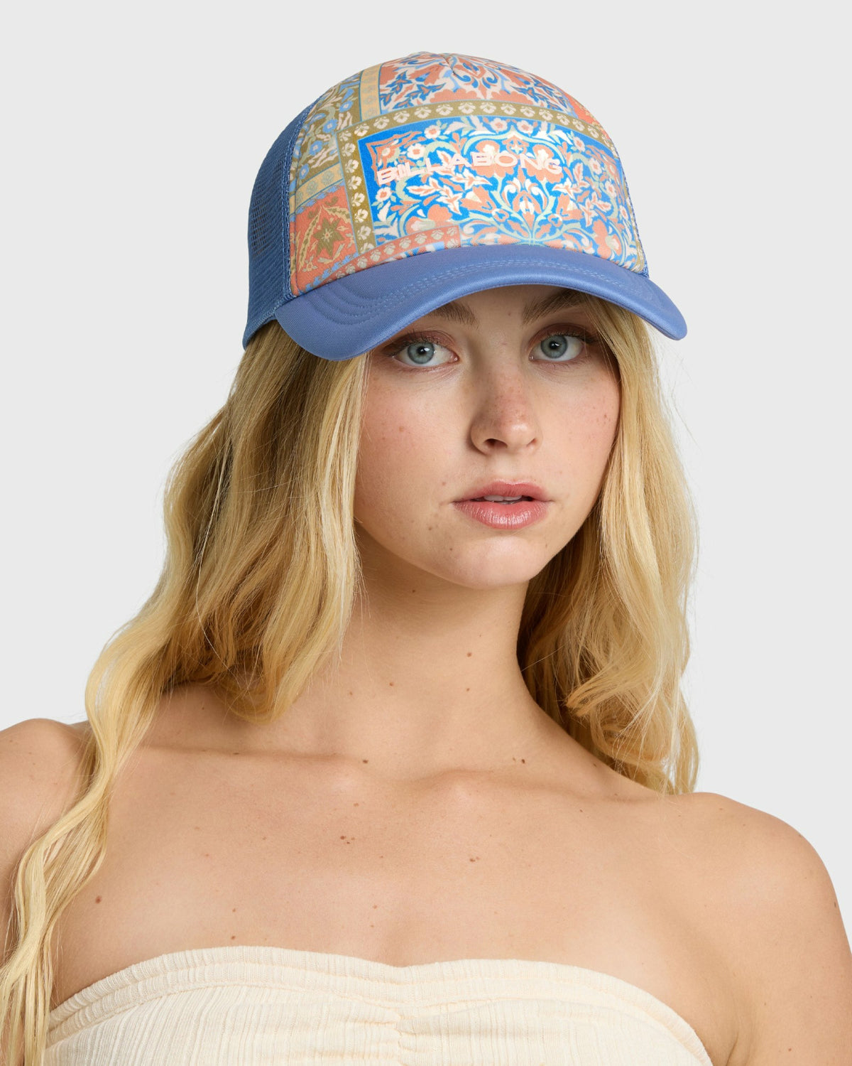 Billabong Women's Heritage Mashup Trucker Hat - Blue Multi