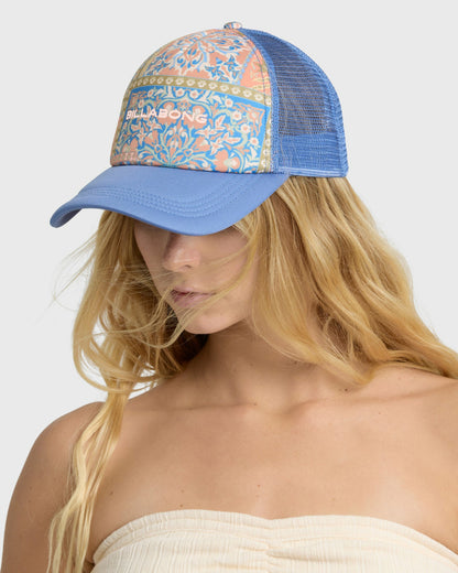 Billabong Women's Heritage Mashup Trucker Hat - Blue Multi