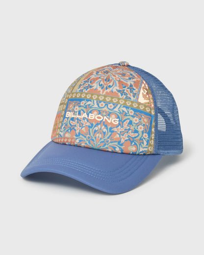 Billabong Women's Heritage Mashup Trucker Hat - Blue Multi