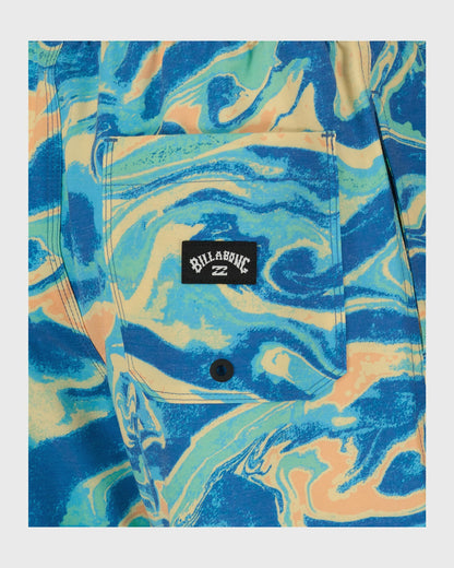 Billabong Women's Little Boys Sundays Layback Swim Trunks
