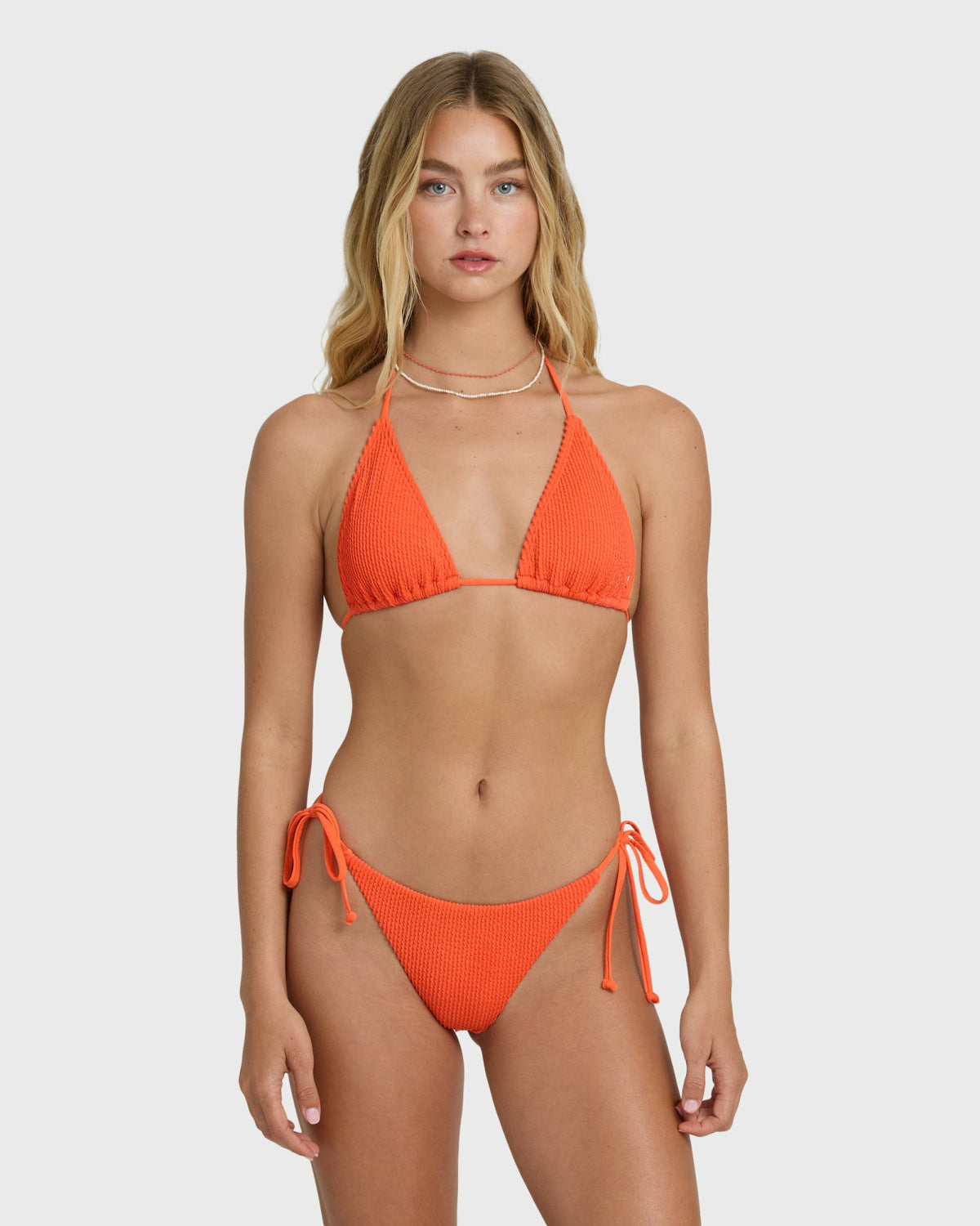 Billabong Women's Summer High Triangle Bikini Top - Hot Coral