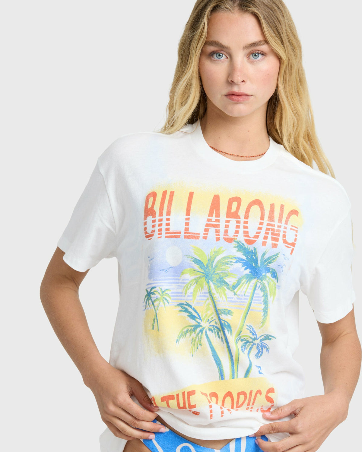 Billabong Women's Lush Escape Short Sleeve T-Shirt - Salt Crystal