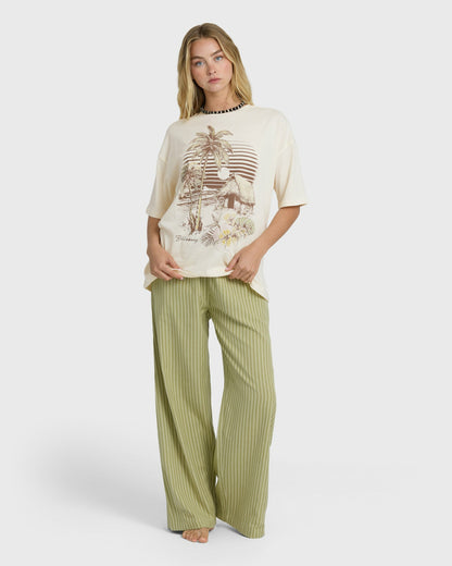 Billabong Women's Will Find Me Here Short Sleeve T-Shirt - White Cap