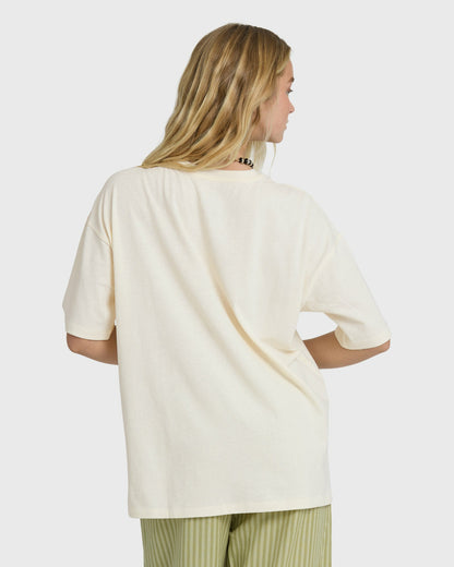 Billabong Women's Will Find Me Here Short Sleeve T-Shirt - White Cap