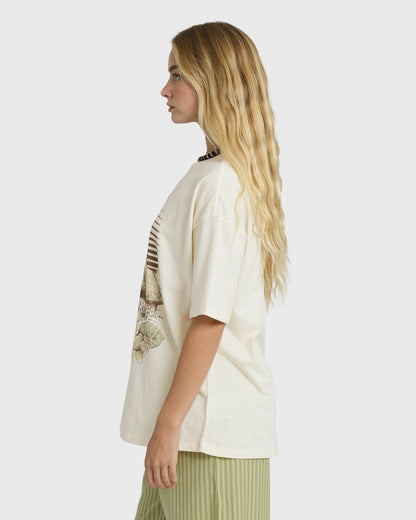 Billabong Women's Will Find Me Here Short Sleeve T-Shirt - White Cap