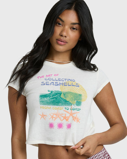 Billabong Women's Coastal Adventures Short Sleeve T-Shirt - White Cap