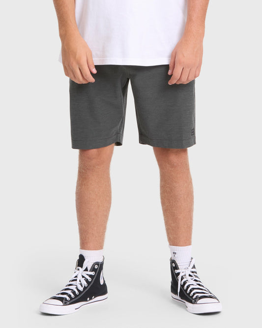 Billabong Men's Crossfire Submersible 19\" Amphibian Hybrid Shorts - Asphalt