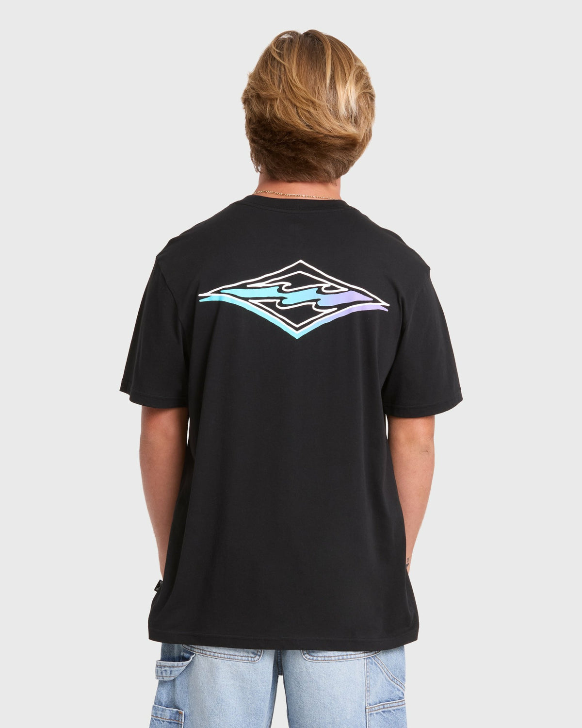 Billabong Men's Crayon Wave Premium Short Sleeve Knit T-Shirt - Black