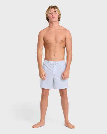 Billabong Men's Flip Garage Layback 16\" Swim Trunks - Blue Smoke