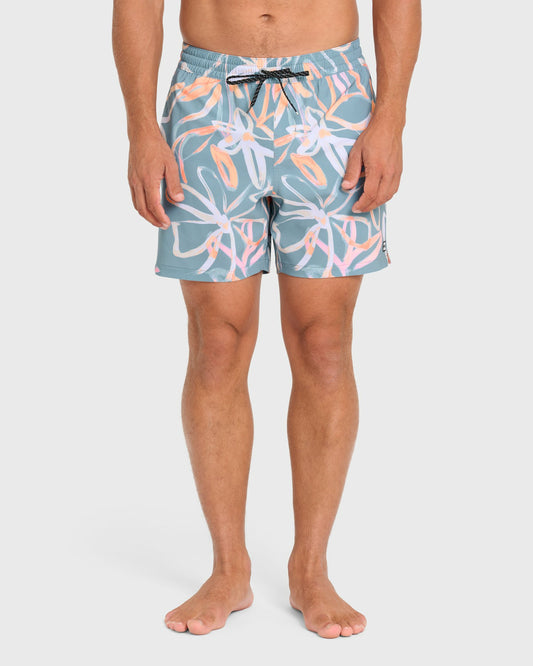 Billabong Men's Good Times Layback 16\" Swim Trunks - Pale Mauve