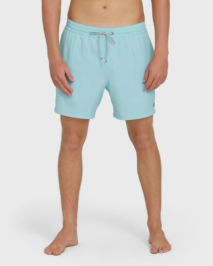 Billabong Men's Lineup Solid Layback 16\" Trunks - Dusty Blue