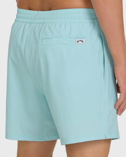 Billabong Men's Lineup Solid Layback 16\" Trunks - Dusty Blue