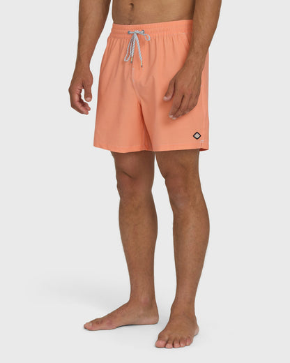 Billabong Men's Every Other Day Wave Washed Layback 16\" Trunks - Cantaloupe