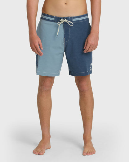 Billabong Men's Sunset Lo Tide 19\" Boardshorts - Blue Fog Multi - Blue Fog