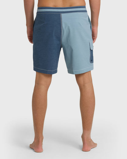 Billabong Men's Sunset Lo Tide 19\" Boardshorts - Blue Fog Multi - Blue Fog