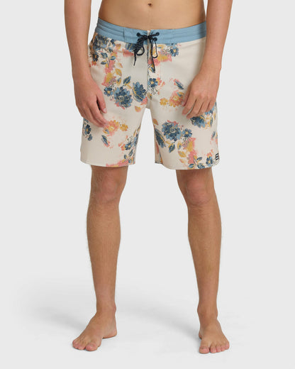 Billabong Men's Good Times Lo Tide 18\" Boardshorts - Oatmeal Multi - Oatmeal