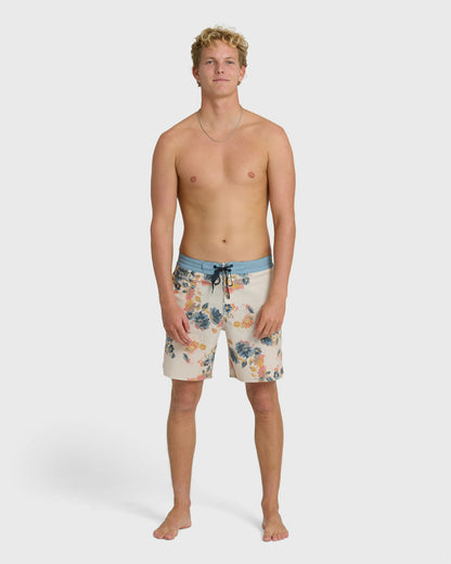 Billabong Men's Good Times Lo Tide 18\" Boardshorts - Oatmeal Multi - Oatmeal