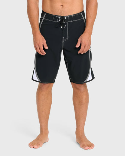 Billabong Men's Dbah Bio Wave Pro 21\" Boardshorts - Black\/White - Black\/White