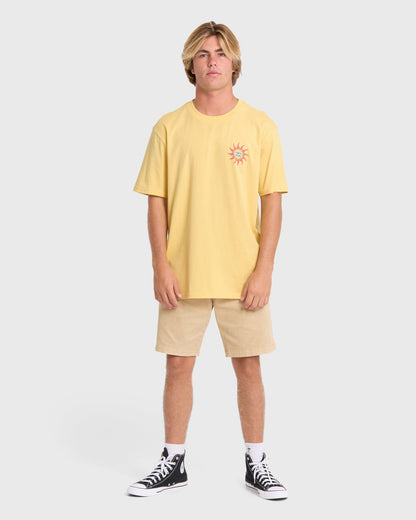 Billabong Men's Rotation Premium Short Sleeve Knit Graphic T-Shirt - Raffia