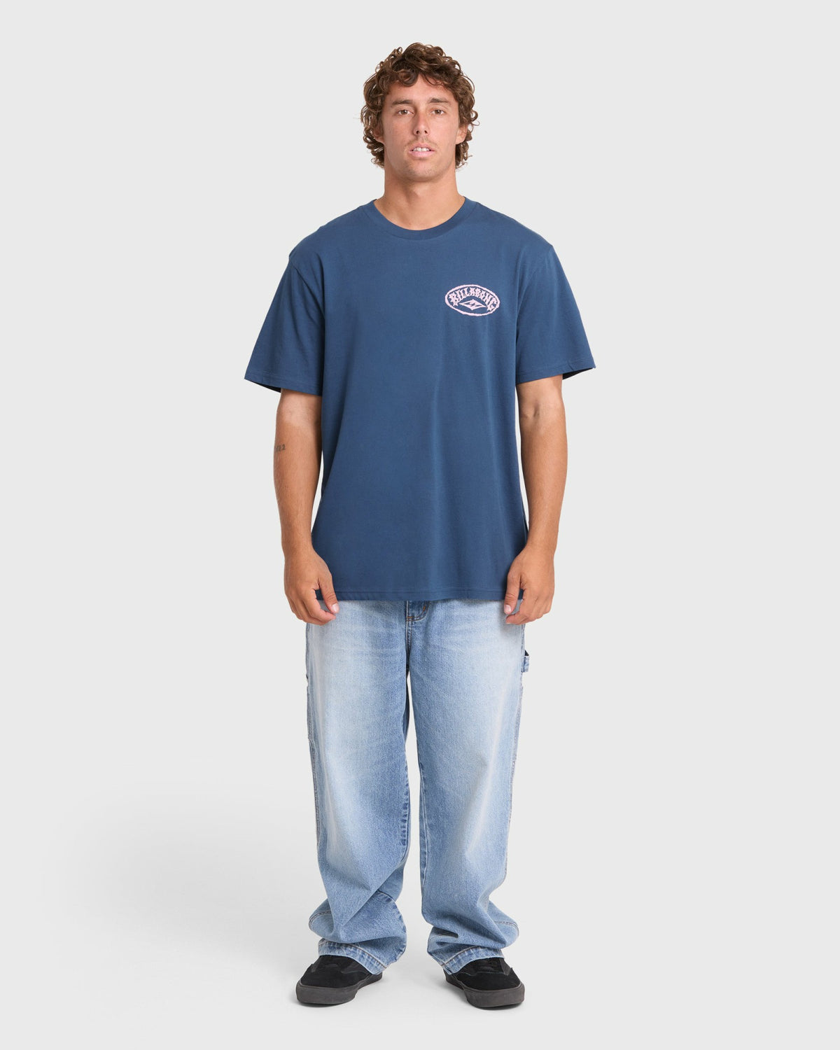 Billabong Men's Reverse Premium Short Sleeve Cotton T-Shirt - Dark Denim