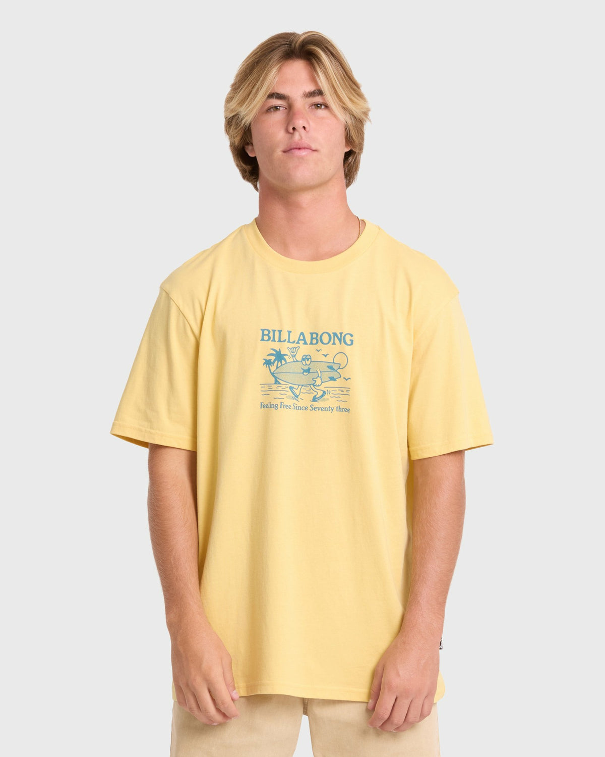 Billabong Men's Twinny Premium Short Sleeve Knit T-Shirt - Raffia