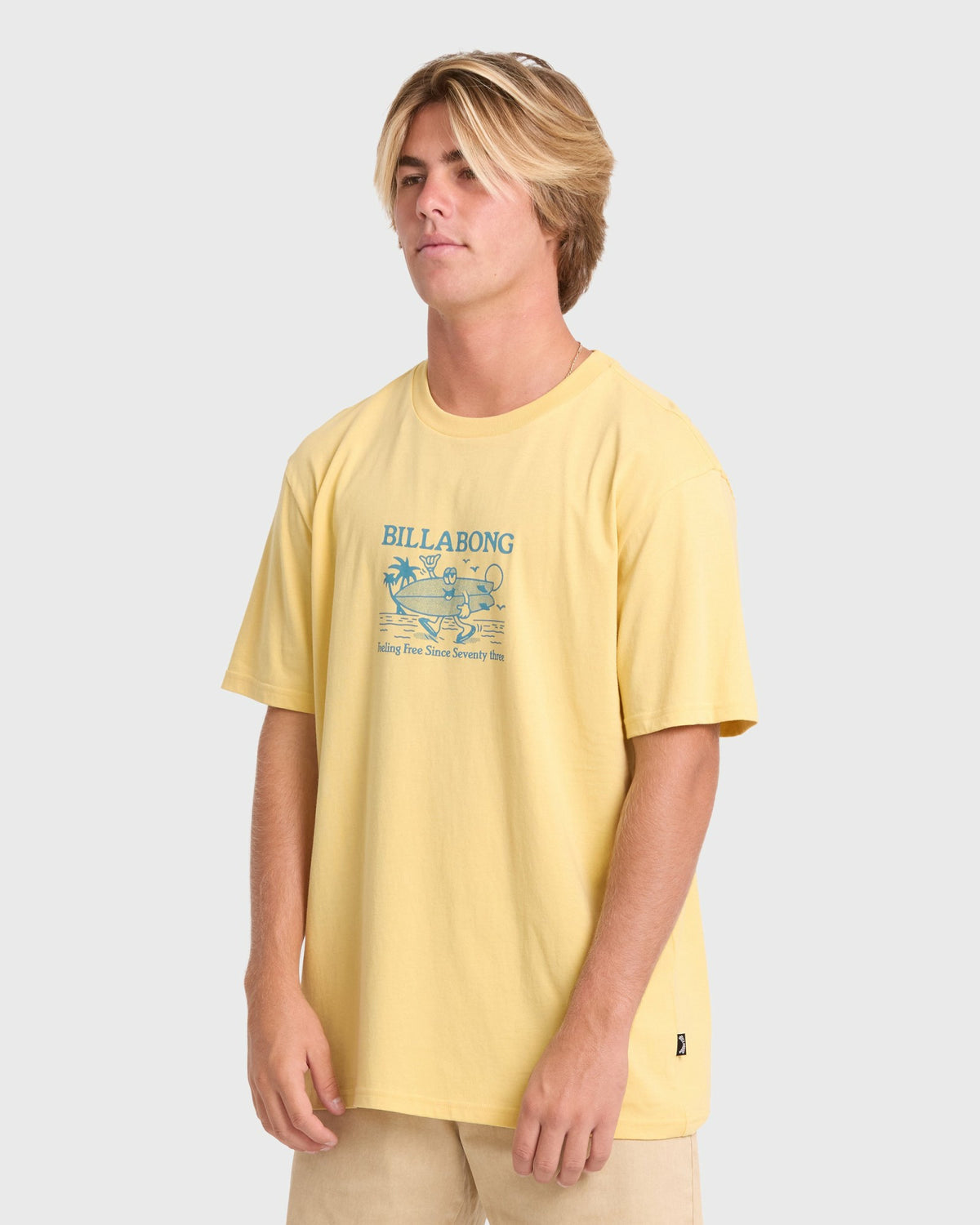 Billabong Men's Twinny Premium Short Sleeve Knit T-Shirt - Raffia