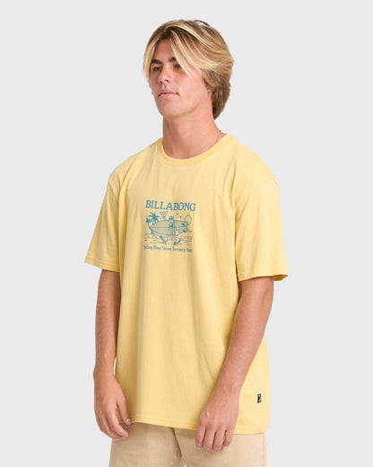 Billabong Men's Twinny Premium Short Sleeve Knit T-Shirt - Raffia