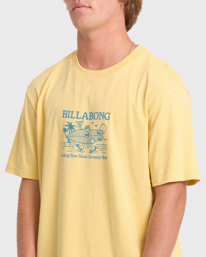 Billabong Men's Twinny Premium Short Sleeve Knit T-Shirt - Raffia