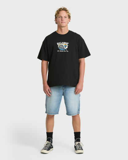 Billabong Men's Behind The Lip OG Short Sleeve Cotton T-Shirt - Black