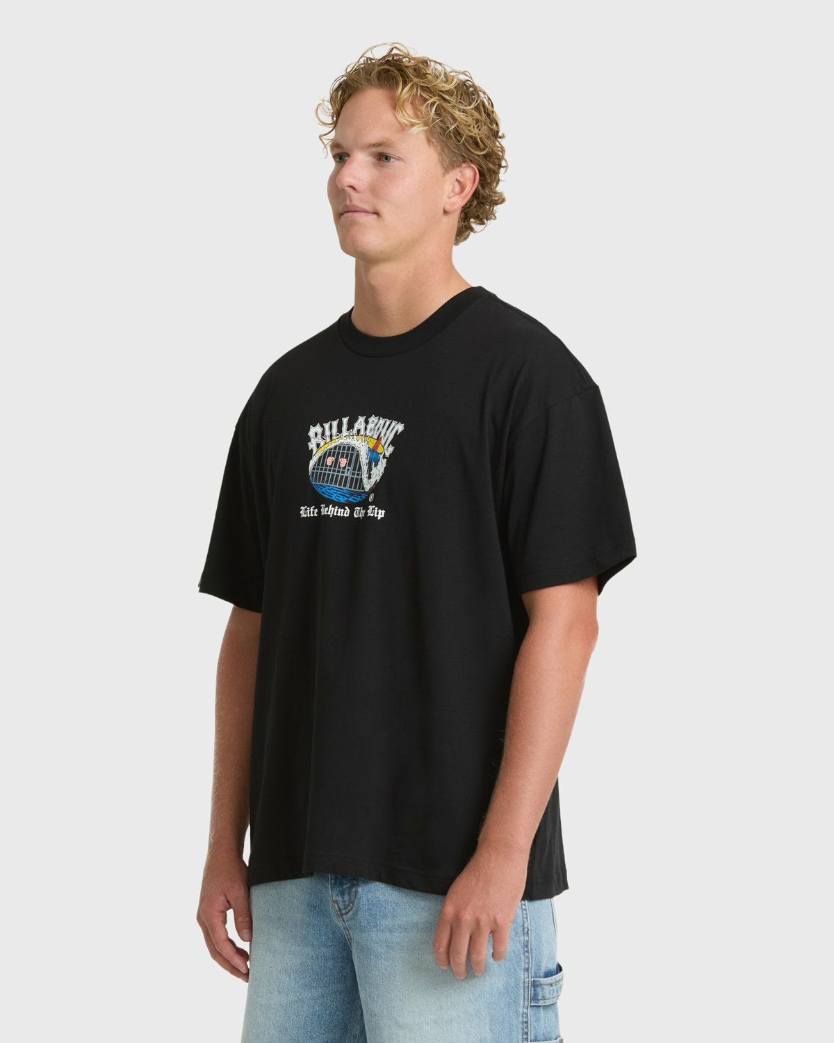 Billabong Men's Behind The Lip OG Short Sleeve Cotton T-Shirt - Black