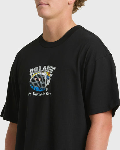 Billabong Men's Behind The Lip OG Short Sleeve Cotton T-Shirt - Black