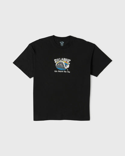 Billabong Men's Behind The Lip OG Short Sleeve Cotton T-Shirt - Black