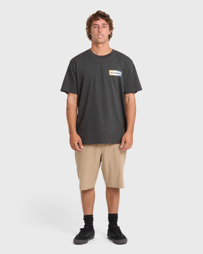 Billabong Men's Walled Premium Short Sleeve Knit T-Shirt - Raven