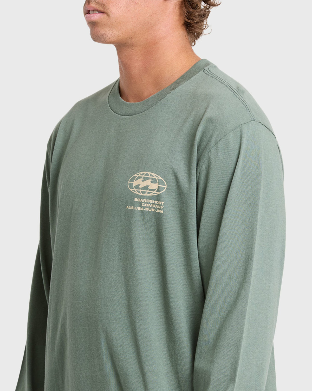 Billabong Men's Coordinates Adventure Division Premium Long Sleeve Cotton T-Shirt - Laurel Wreath