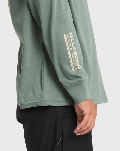Billabong Men's Coordinates Adventure Division Premium Long Sleeve Cotton T-Shirt - Laurel Wreath