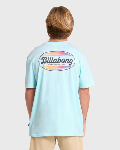 Billabong Men's Off Duty Premium Short Sleeve Cotton T-Shirt - Coastal Blue