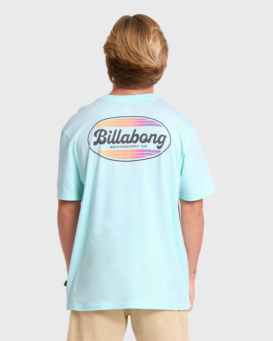 Billabong Men's Off Duty Premium Short Sleeve Cotton T-Shirt - Coastal Blue