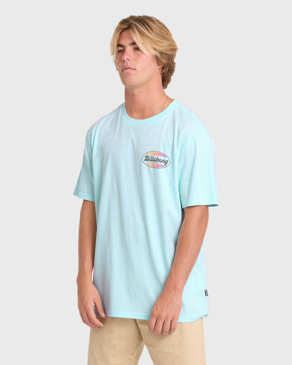 Billabong Men's Off Duty Premium Short Sleeve Cotton T-Shirt - Coastal Blue