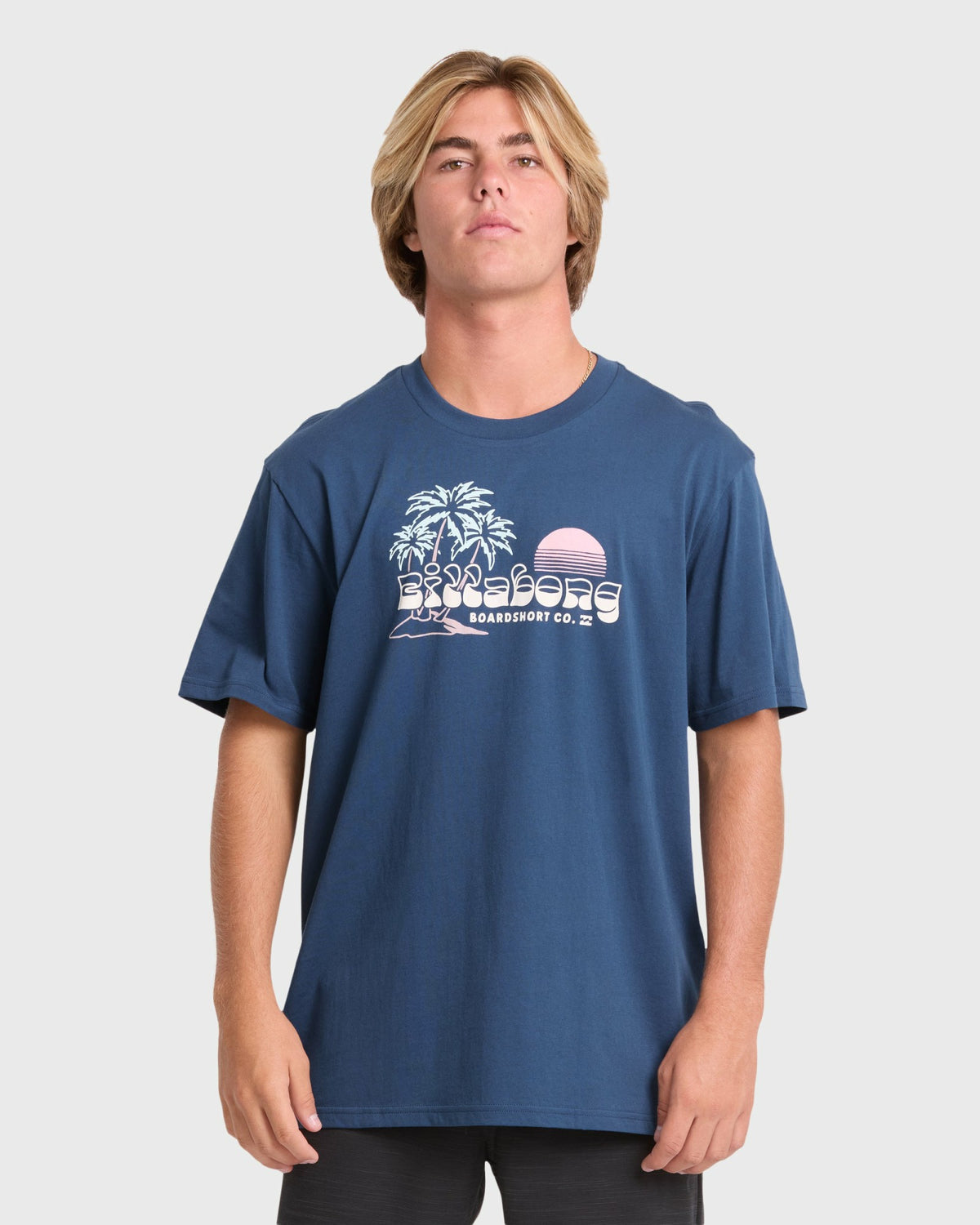 Billabong Men's Check Out Premium Short Sleeve Knit T-Shirt - Dark Denim