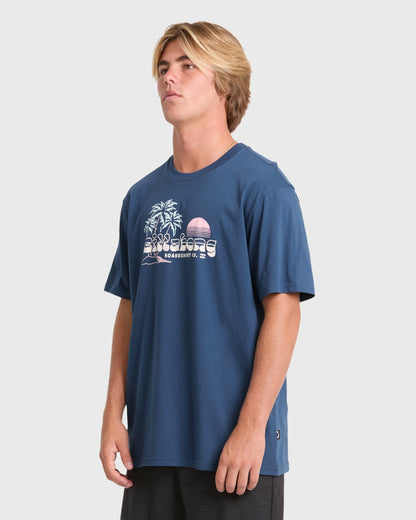 Billabong Men's Check Out Premium Short Sleeve Knit T-Shirt - Dark Denim
