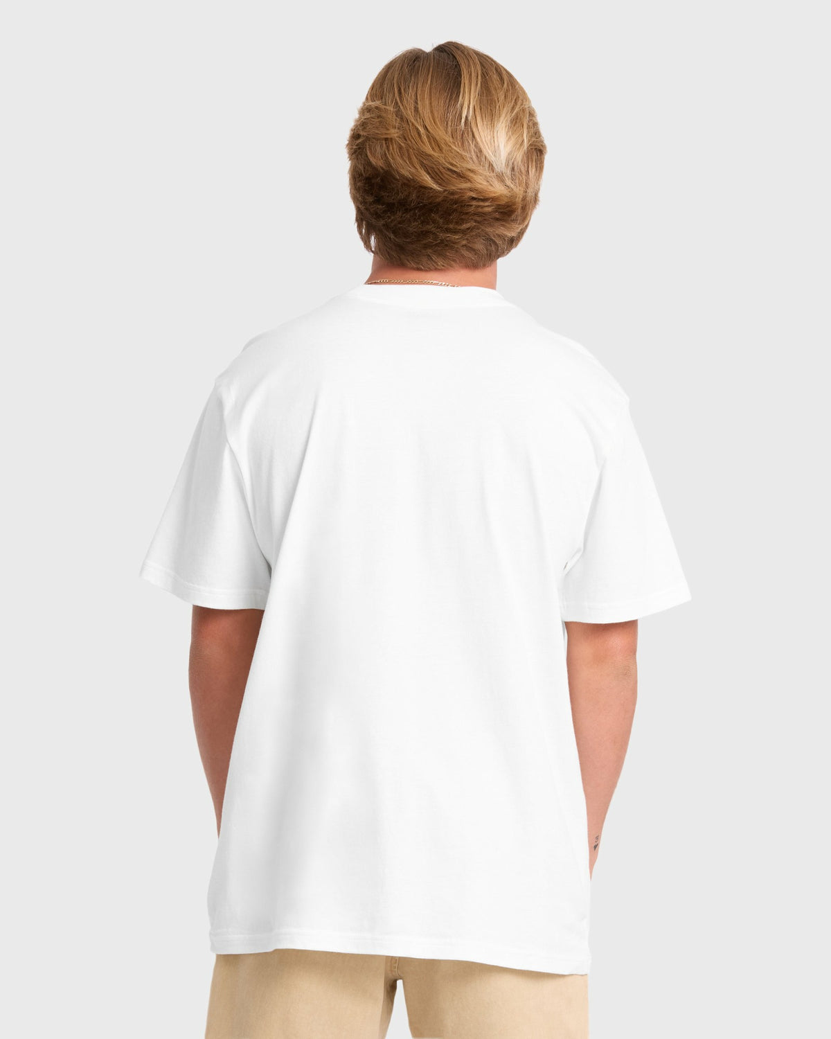 Billabong Men's Check Out Premium Short Sleeve Knit T-Shirt - Off White