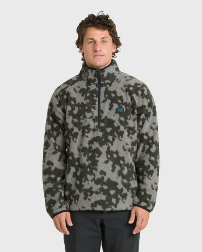 Billabong Men's A\/Div Boundary Mock Neck Half-Zip Sweatshirt - Black
